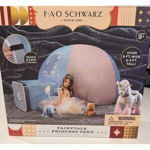🔥NEW SEALED🔥 FAO Schwarz Inflatable Dome Fairytale Princess Tent FAST SHIP